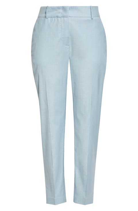 Slim Fit Stretch Wool Blend Pants