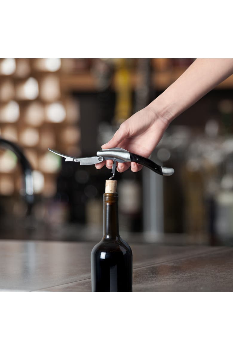 Admiral Oversized Double Hinged Corkscrew with Ebony Wood Inlay, Alternate, color, Wood