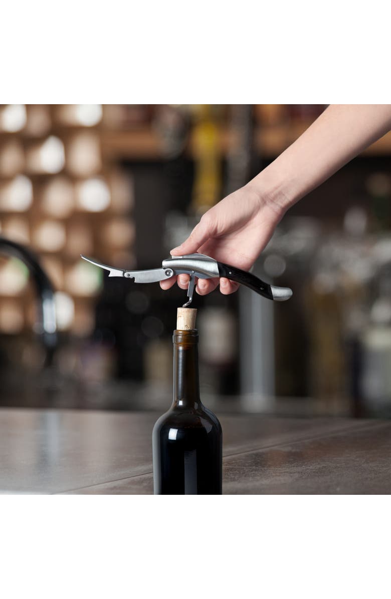 Viski Admiral Oversized Double Hinged Corkscrew with Ebony Wood Inlay, Alternate, color, Wood