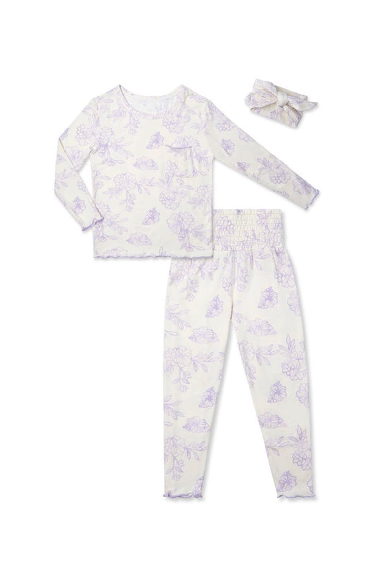 Charlie Fitted Long Sleeve 3-Piece Pajamas, Main, color, Bali
