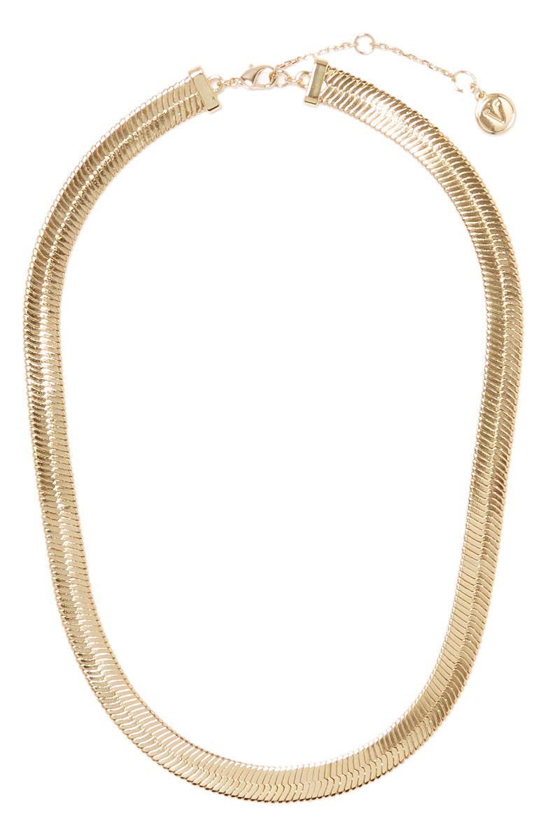 Vince Camuto Herringbone Chain Necklace, Main, color, 
