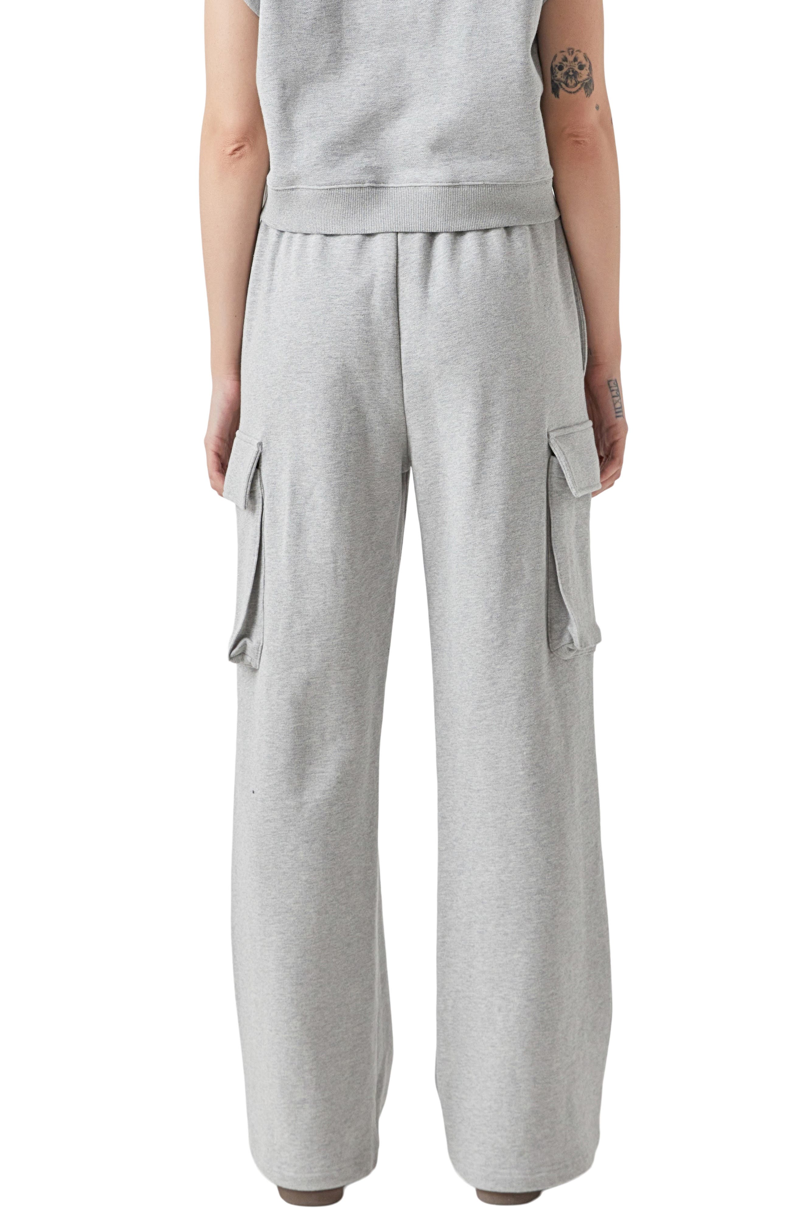 High Waist Wide Leg Cargo Sweatpants - image 2