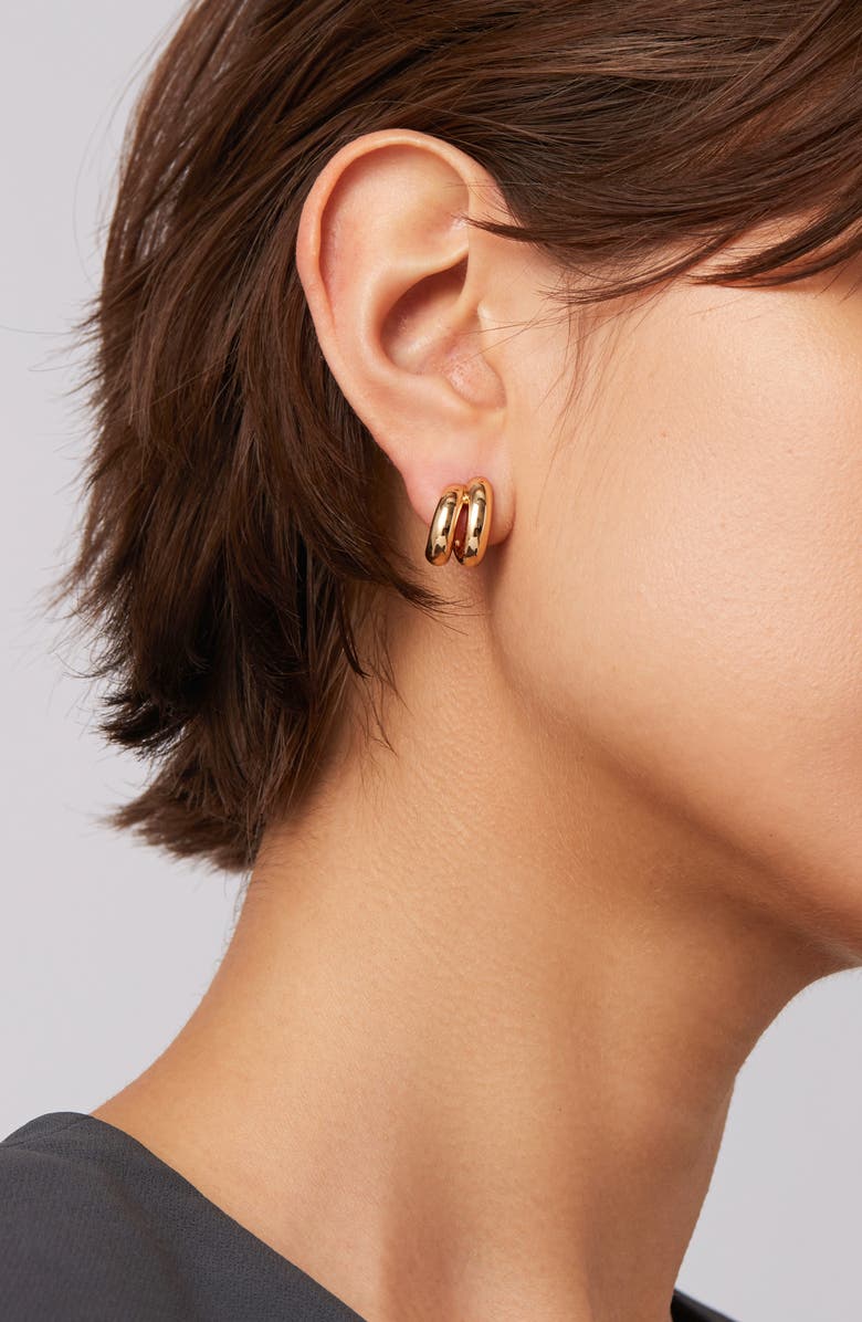 JENNY BIRD Mini Florence Double Hoop Earrings, Alternate, color, High Polish Gold