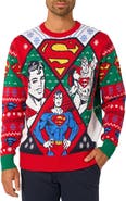OppoSuits Superman Christmas Crewneck Sweater