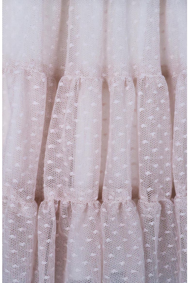 Kids' Long Sleeve Tulle Twofer Dress, Alternate, color, IVORY GOLD