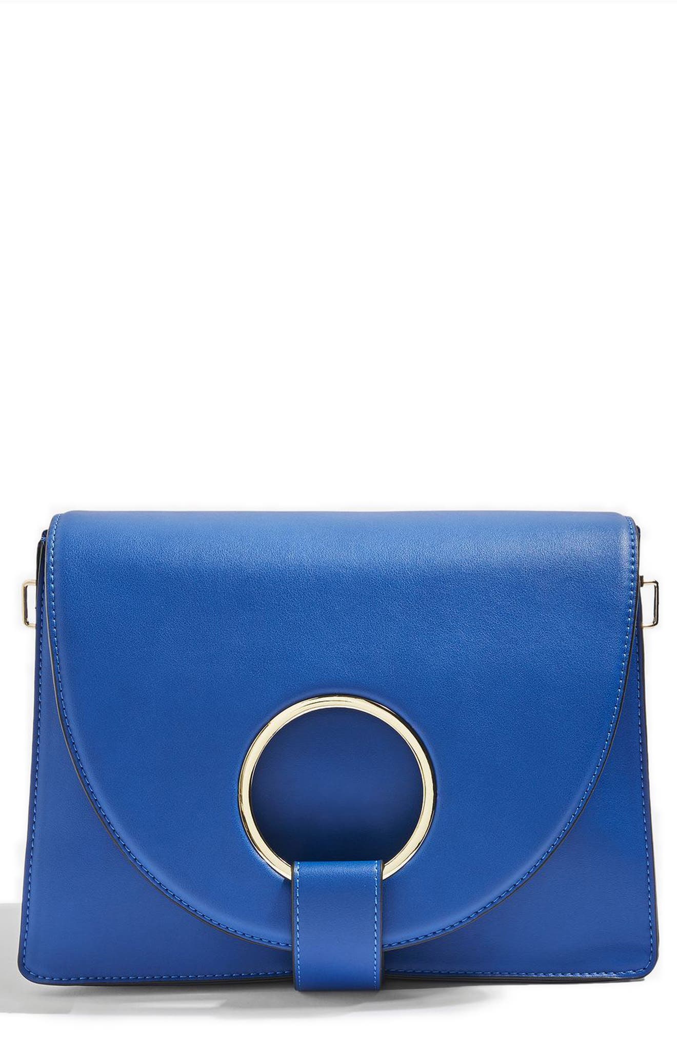Shay Ring Shoulder Bag, Main, color, BLUE