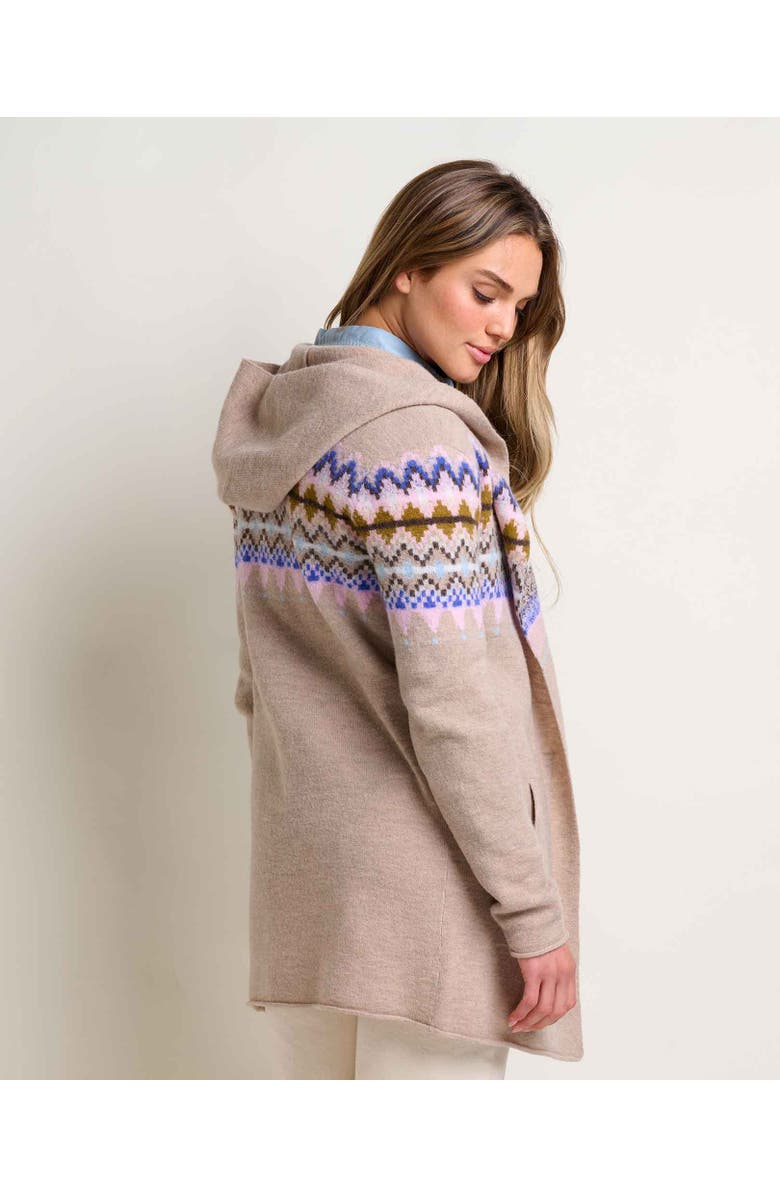 Toad & Co Merino Heartfelt Hoodie, Alternate, color, London Fog Fair Isle