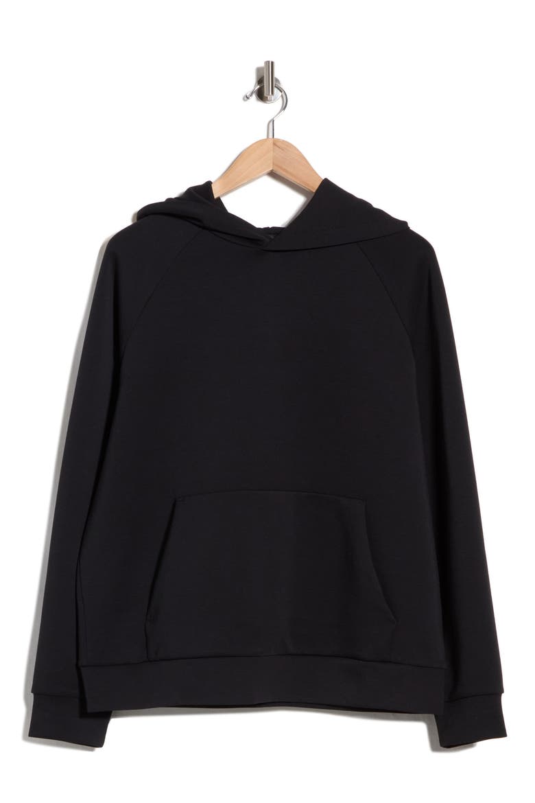 Double Knit Pullover Hoodie, Alternate, color, BLACK