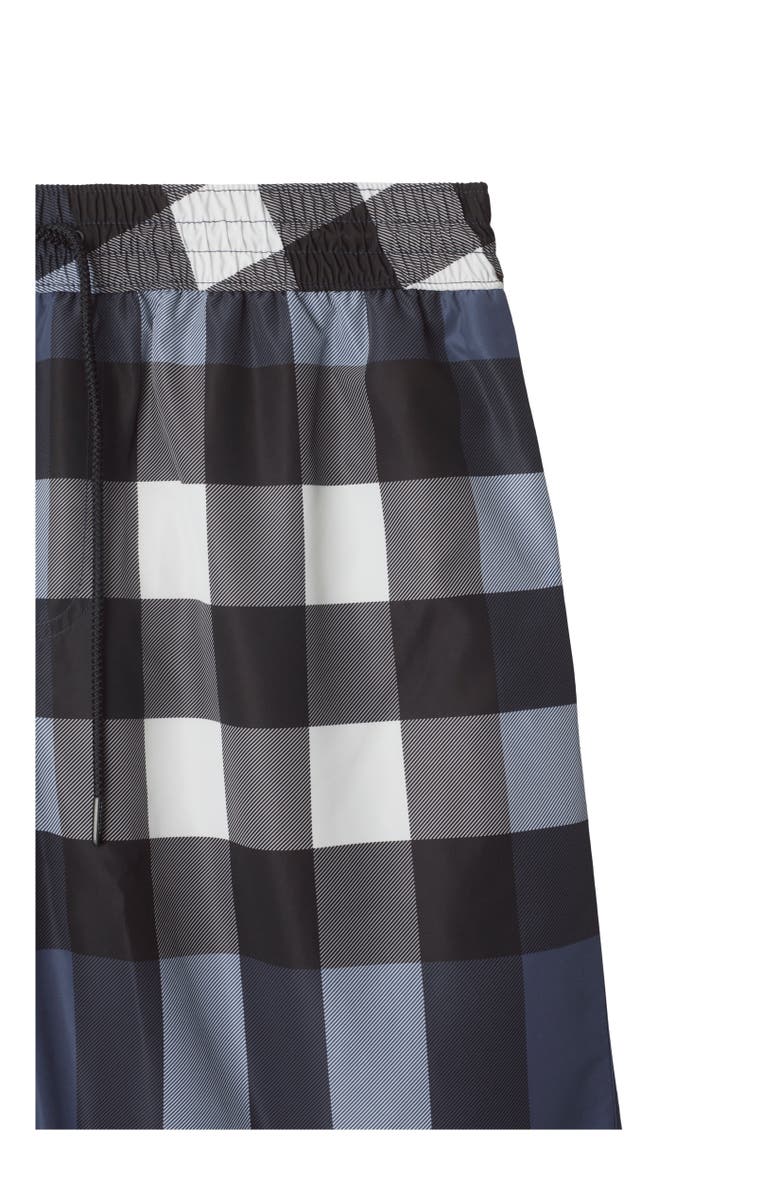 Burberry Check Swim Shorts, Alternate, color, Carbon Blue