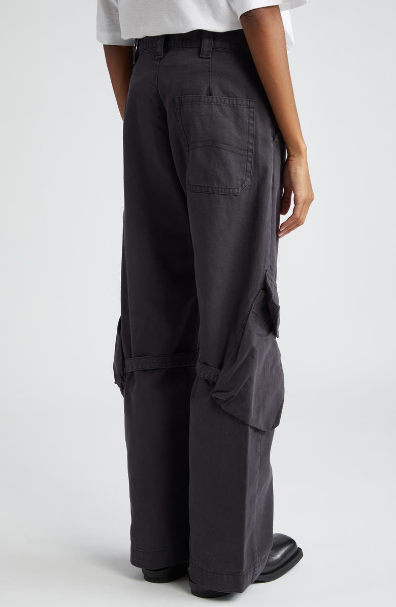 Acne Studios Potinal Cotton Canvas Cargo Pants, Alternate, color, Charcoal Grey