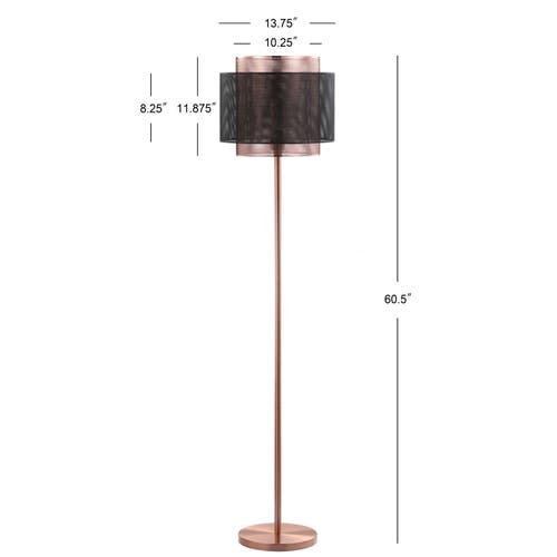 Jonathan Y Tribeca Metal Led Floor Lamp In Copper