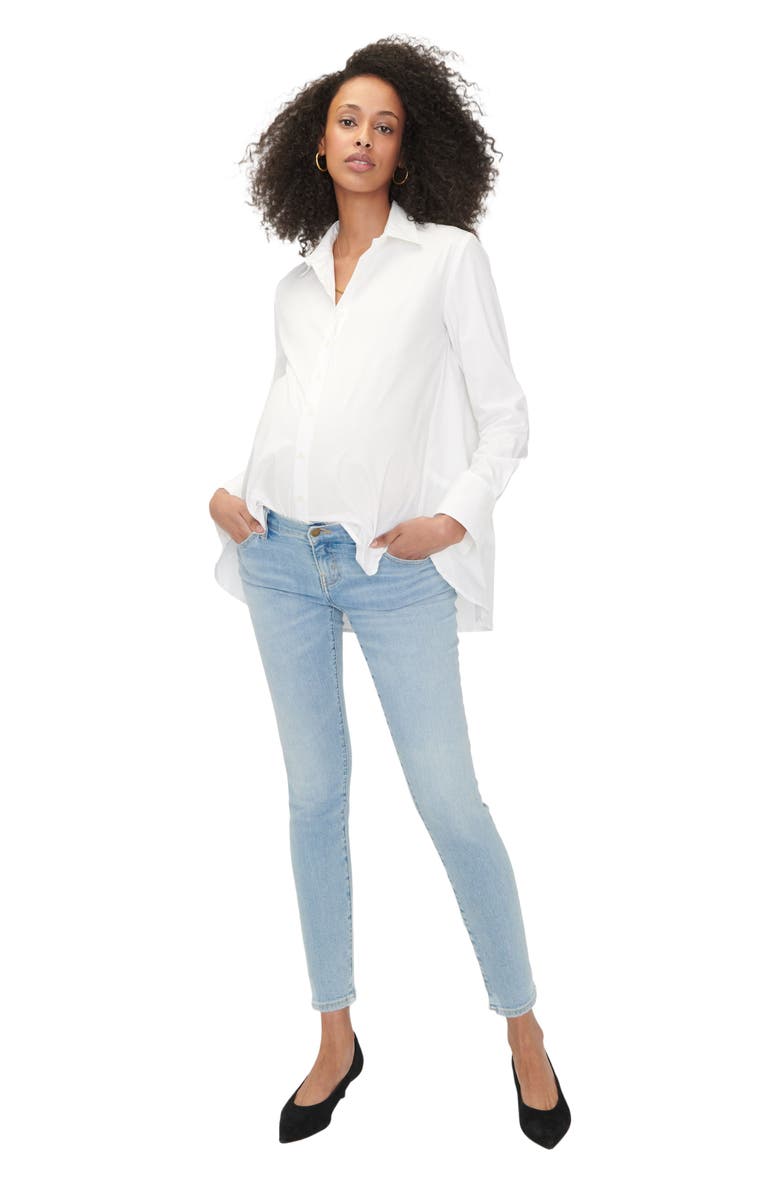 HATCH Collection The Slim Maternity Jean, Main, color, Light Wash