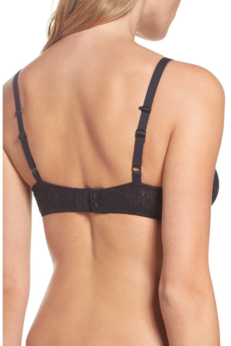 Halo Lace Convertible Underwire Bra, Alternate, color, BLACK
