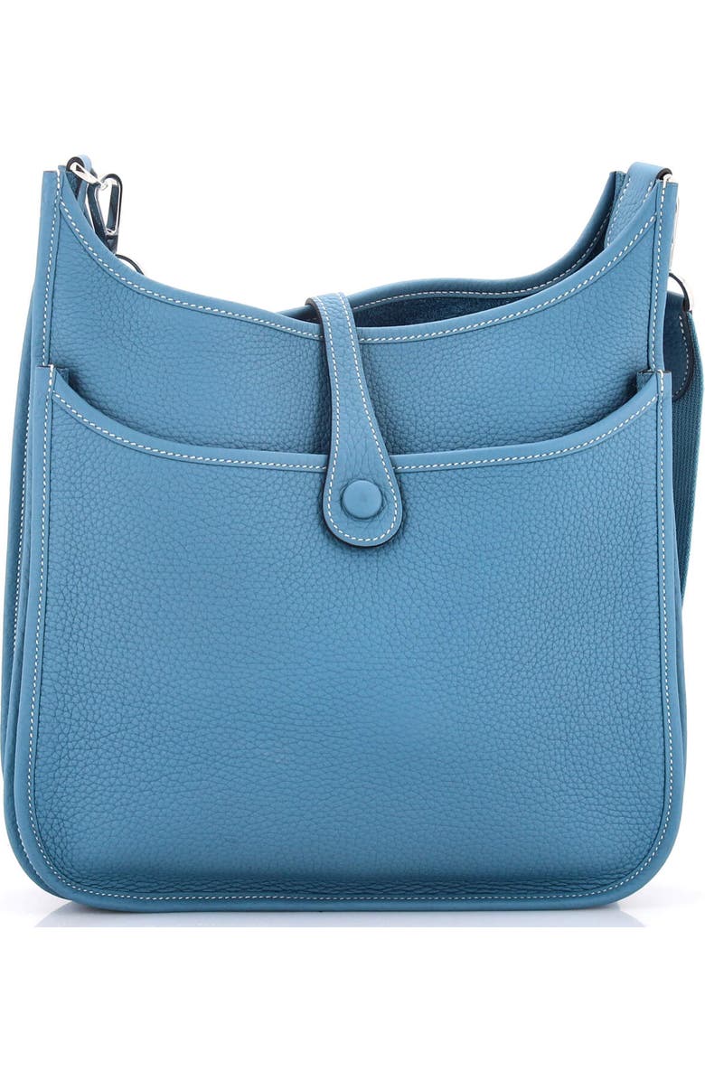 Pre-Owned Hermes Evelyne Bag Gen III Clemence PM, Alternate, color, New Bleu Jean