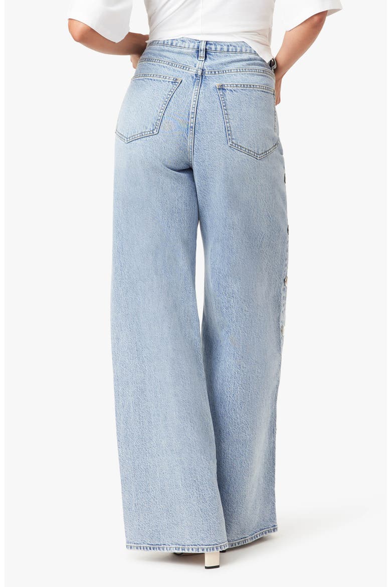 Gemma Studded Wide Leg Jeans, Alternate, color, AIRE