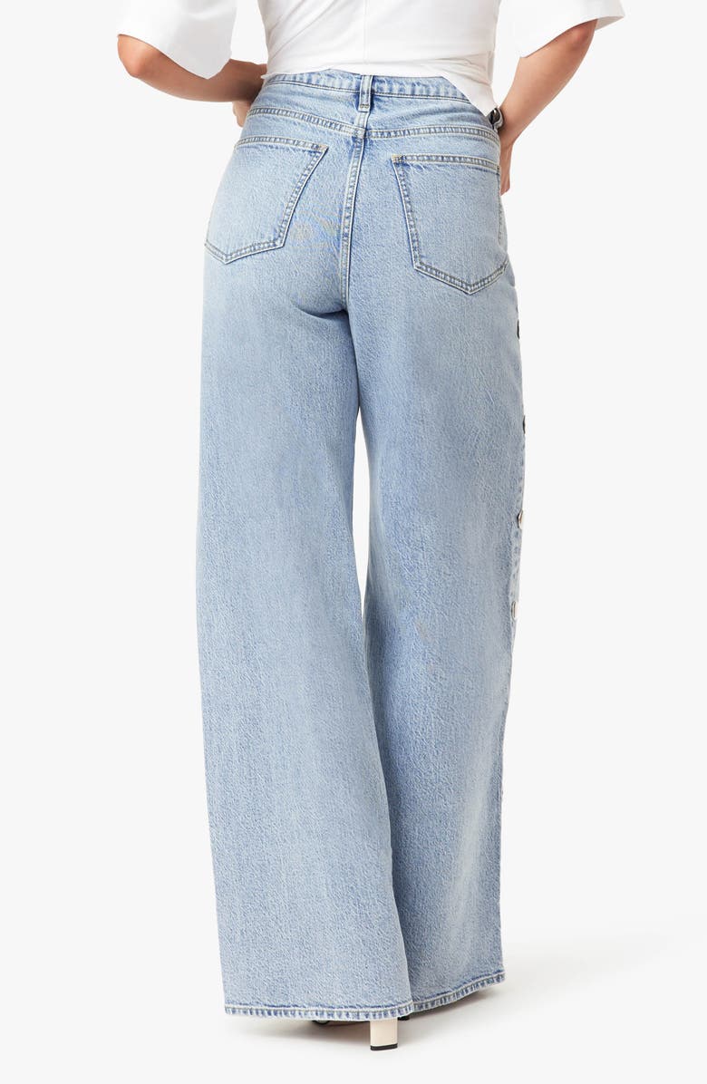 Habitual Gemma Studded Wide Leg Jeans, Alternate, color, Aire