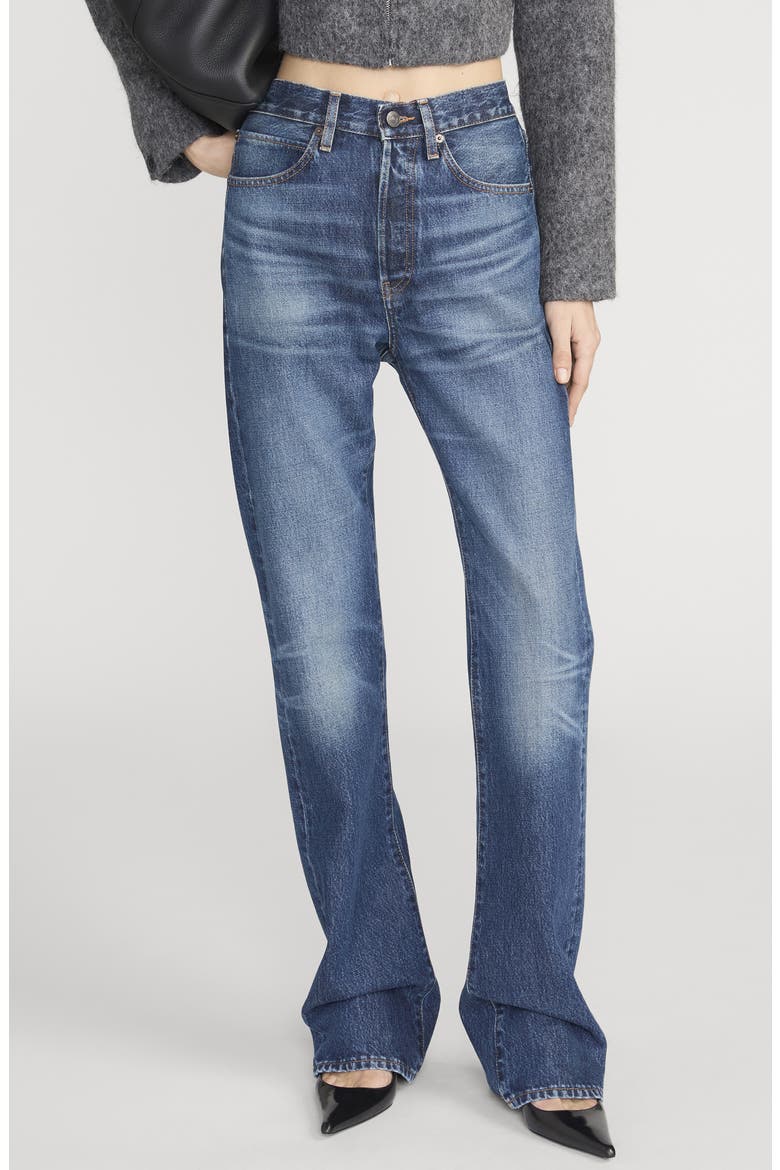 The Vertical High Waist Relaxed Straight Leg Jeans, Main, color, BRAZEN