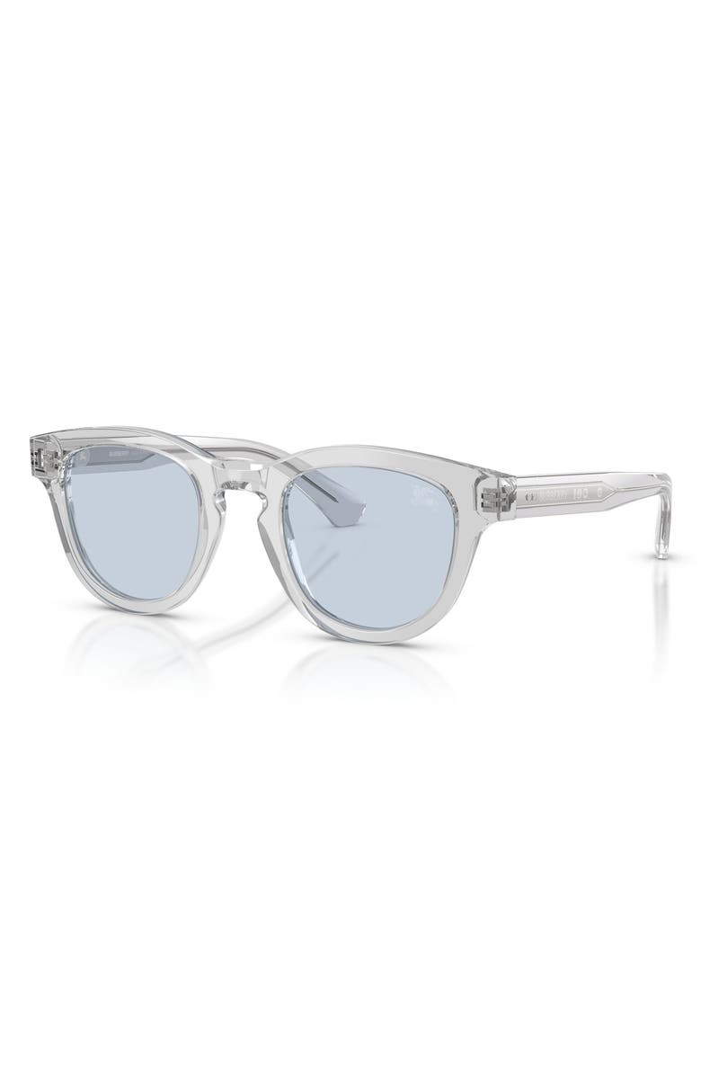 Burberry 48mm Phantos Sunglasses, Alternate, color, Grey / Azure