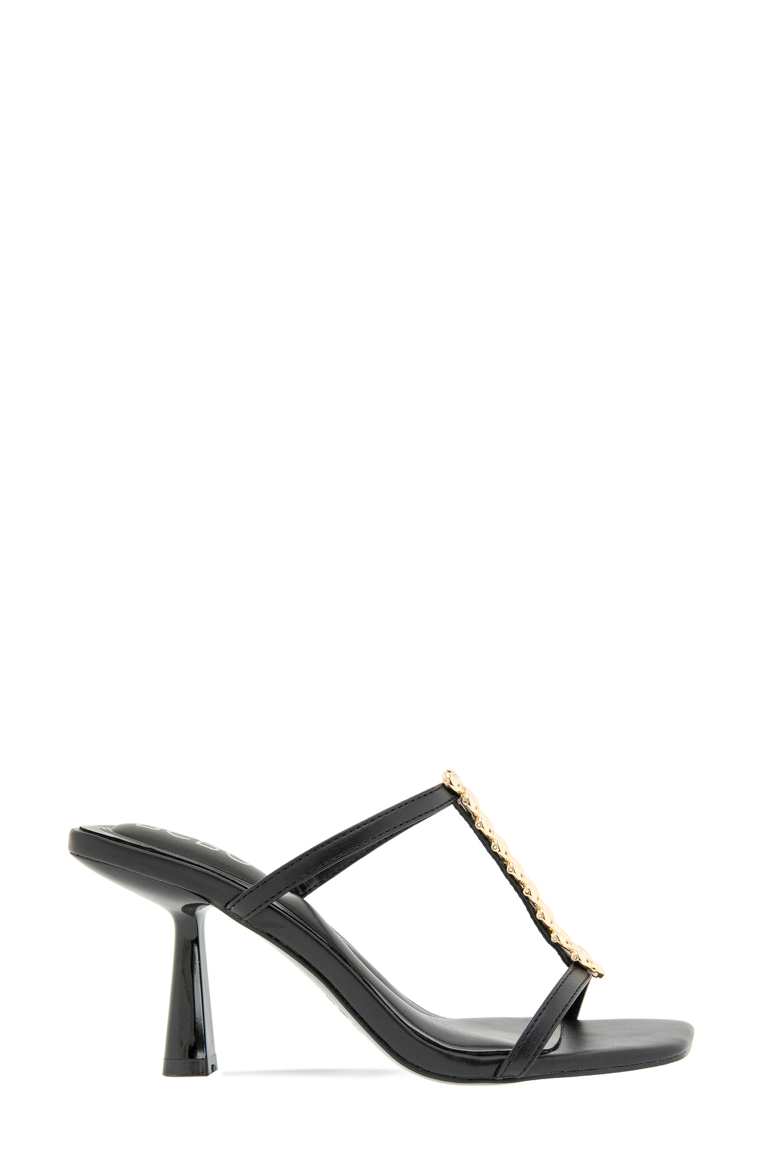 BCBGeneration Ratina Chain Trim Sandal, Alternate, color, Black