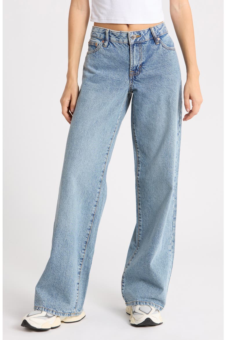 Casey Low Rise Baggy Jeans, Main, color, MEDIUM INDIGO