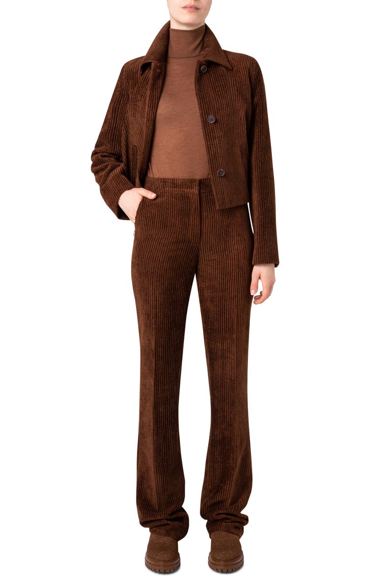 Akris Leland Corduroy Crop Jacket, Alternate, color,