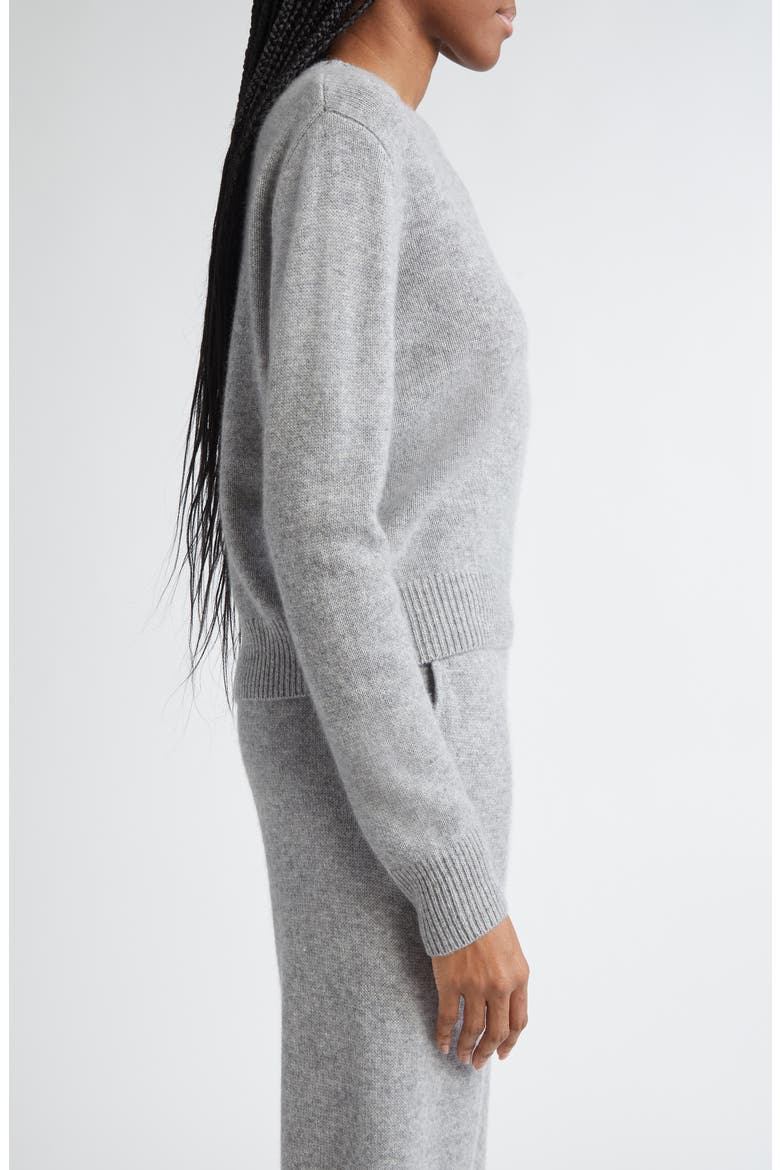 Vendome Script Cotton Crewneck Sweater, Alternate, color, HEATHER GRAY