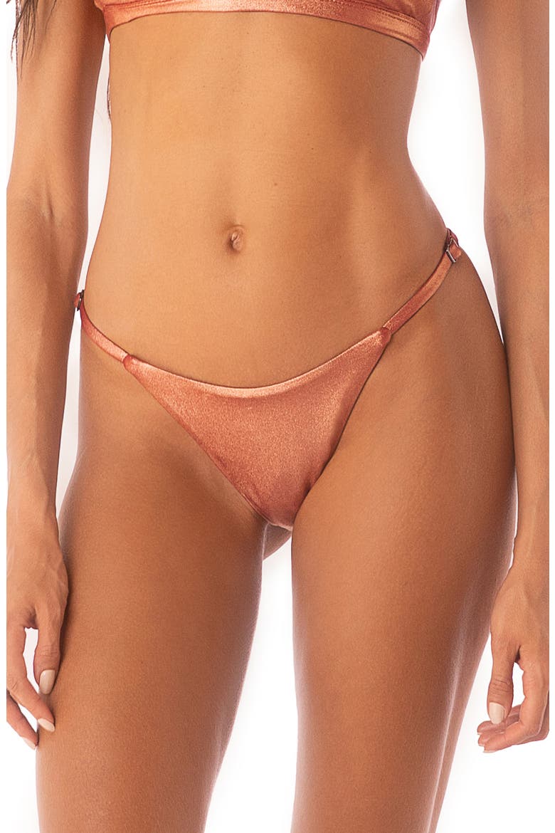 Rust Copper Reversible Bikini Bottoms, Main, color, DARK ORANGE