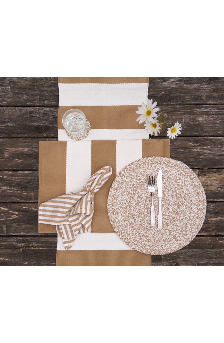 C&F Home Cabana Stripes Placemats Sets of 6 Collection, Alternate, color, Beige