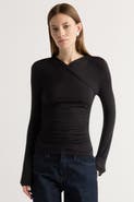 Modern Citizen Lilou Wrap-Neck Long-Sleeve Tee
