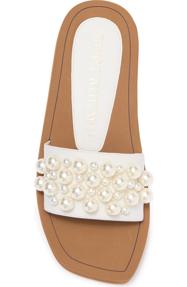 Stuart Weitzman Goldie Imitation Pearl Slide, Alternate, color,