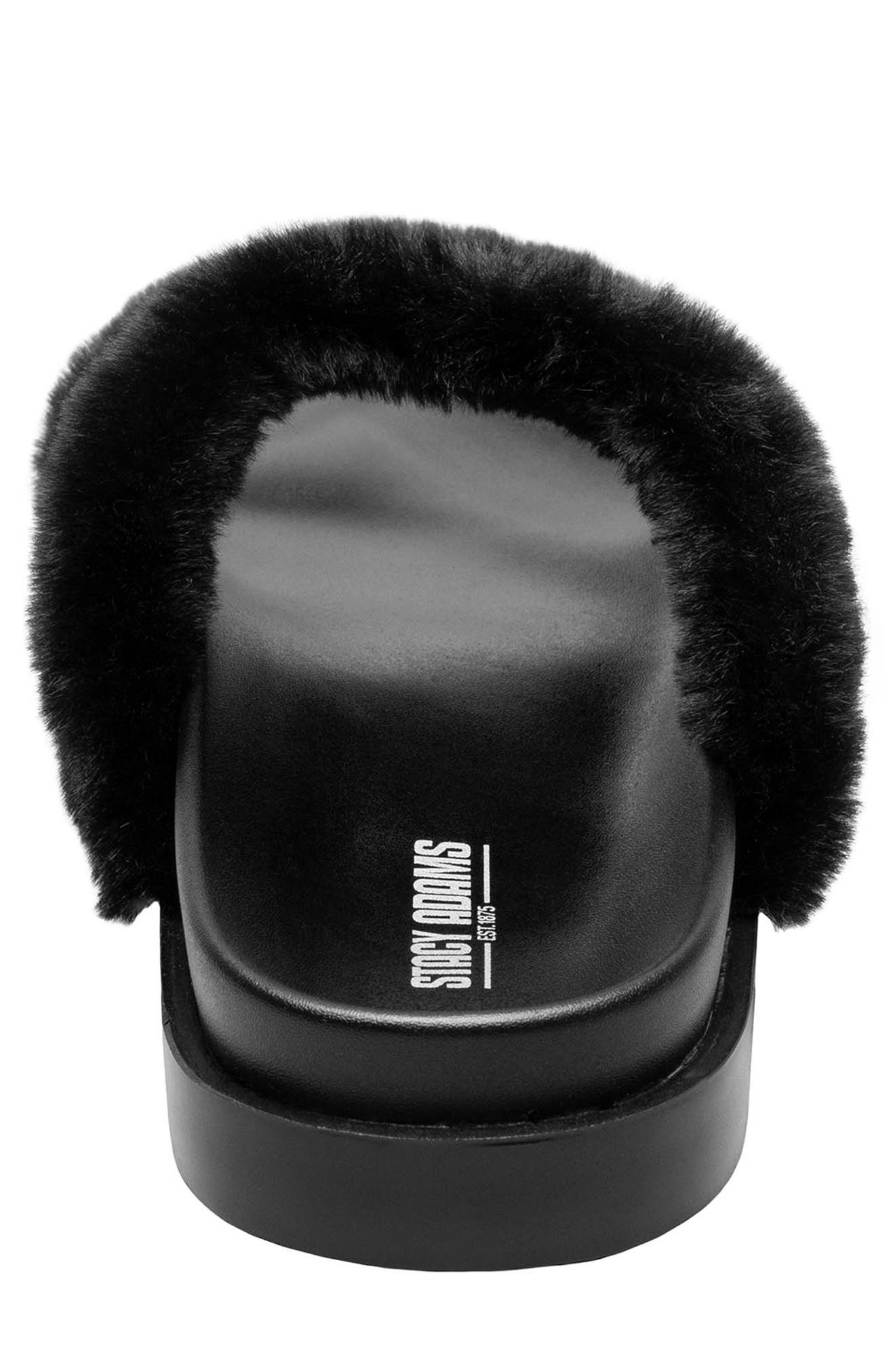Stacy Adams Monty Faux Fur Slide Sandal, Alternate, color, 