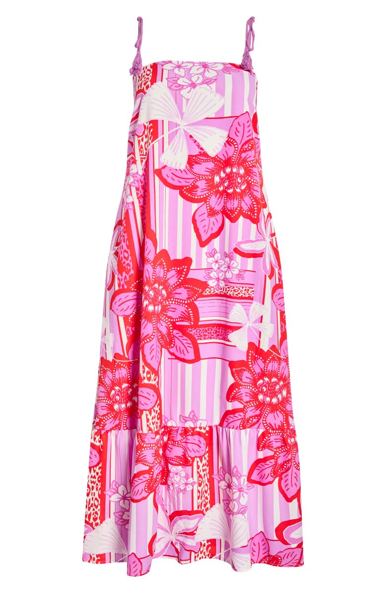 SUGARLIPS Barba Tropical Print Sleeveless Maxi Dress, Main, color,