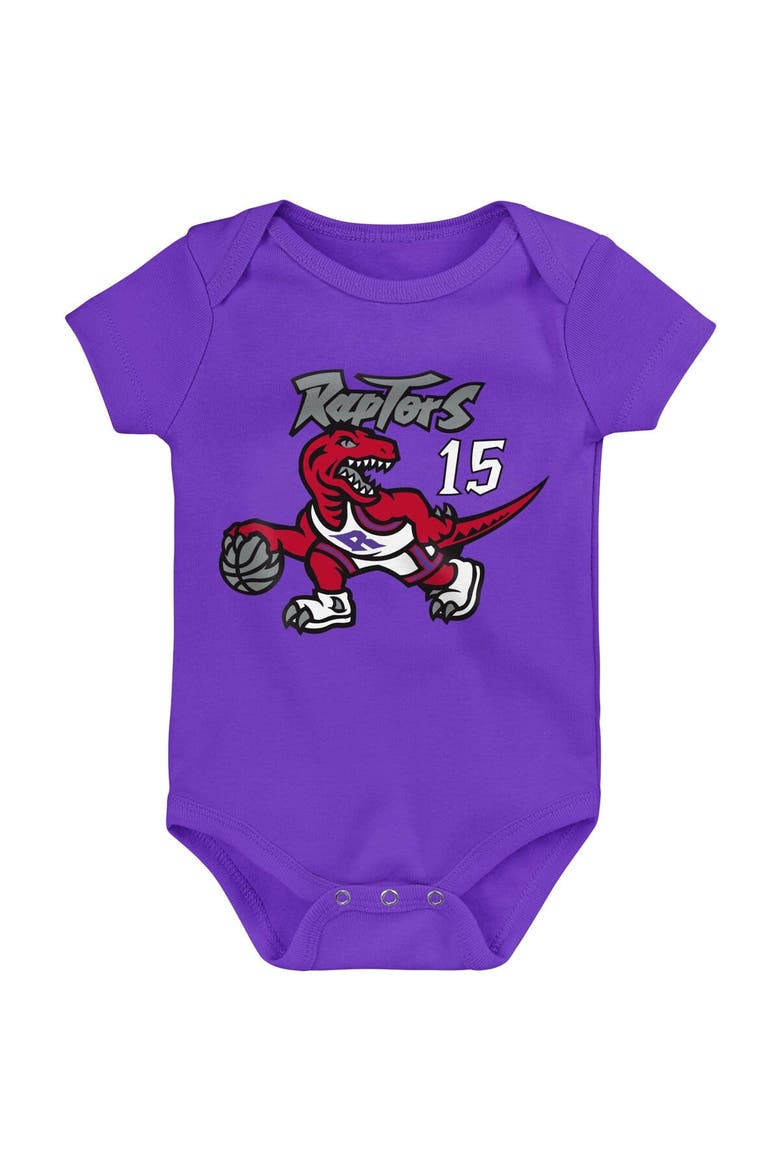 Infant Mitchell & Ness Vince Carter Purple Toronto Raptors Hardwood Classics Name & Number Bodysuit, Alternate, color, Purple