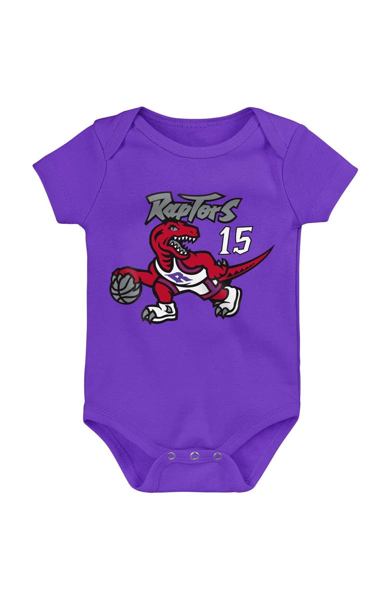 Mitchell & Ness Infant Mitchell & Ness Vince Carter Purple Toronto Raptors Hardwood Classics Name & Number Bodysuit, Alternate, color, Purple