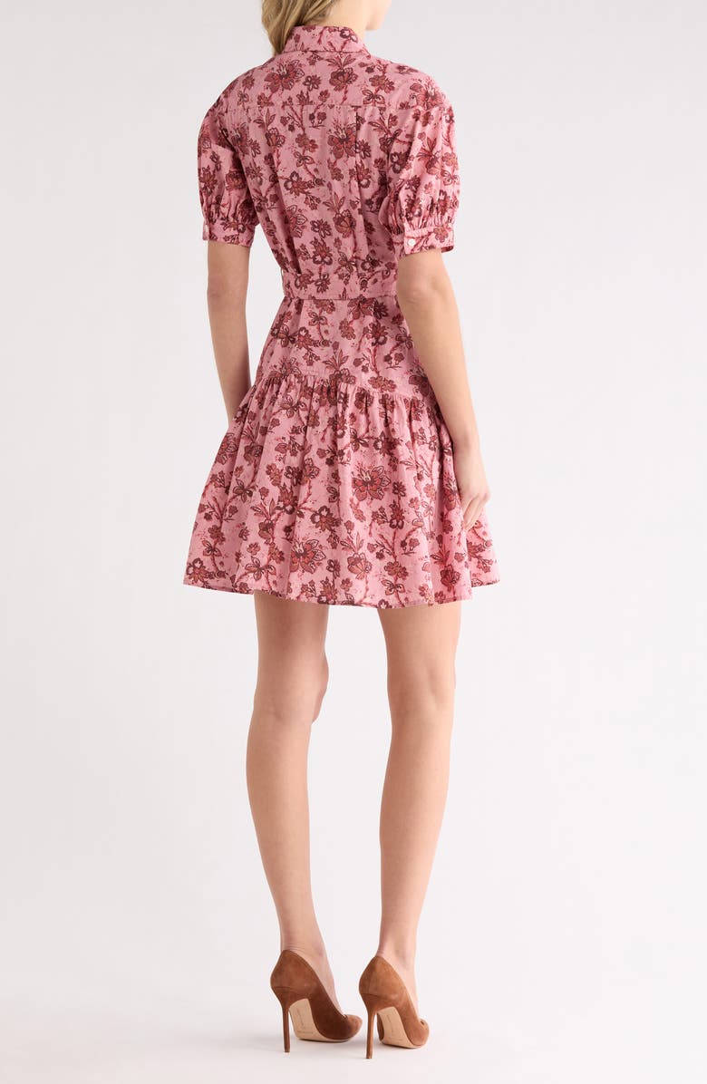 Derek Lam 10 Crosby Luma Leopard Shirtdress, Alternate, color, Pink Multi