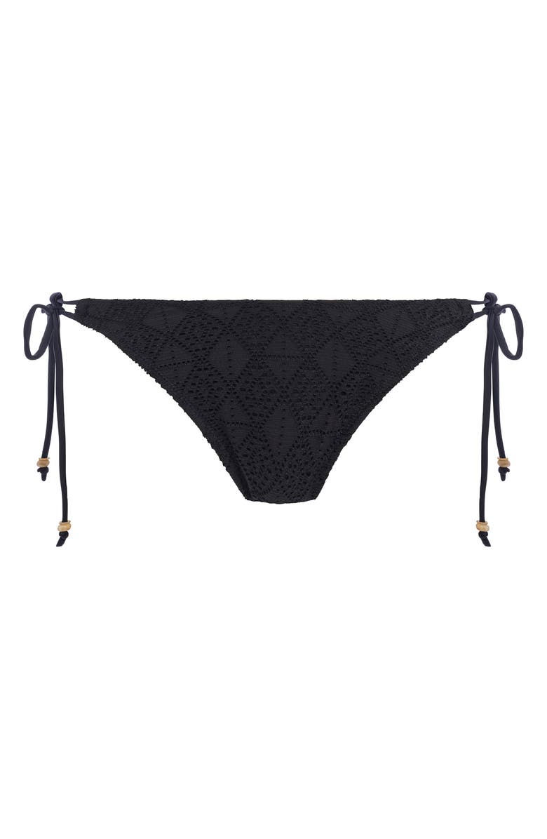 Freya Nomad Nights Tie Side Bikini Bottoms, Alternate, color, Black (Blk)