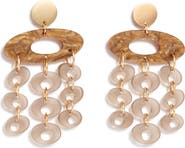 Toolally Hepworth Chandelier Earrings - Mocha & Champagne