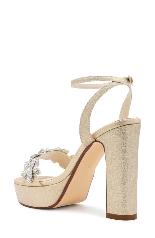 Touch Ups Lily Ankle Strap Platform Sandal In Champagne