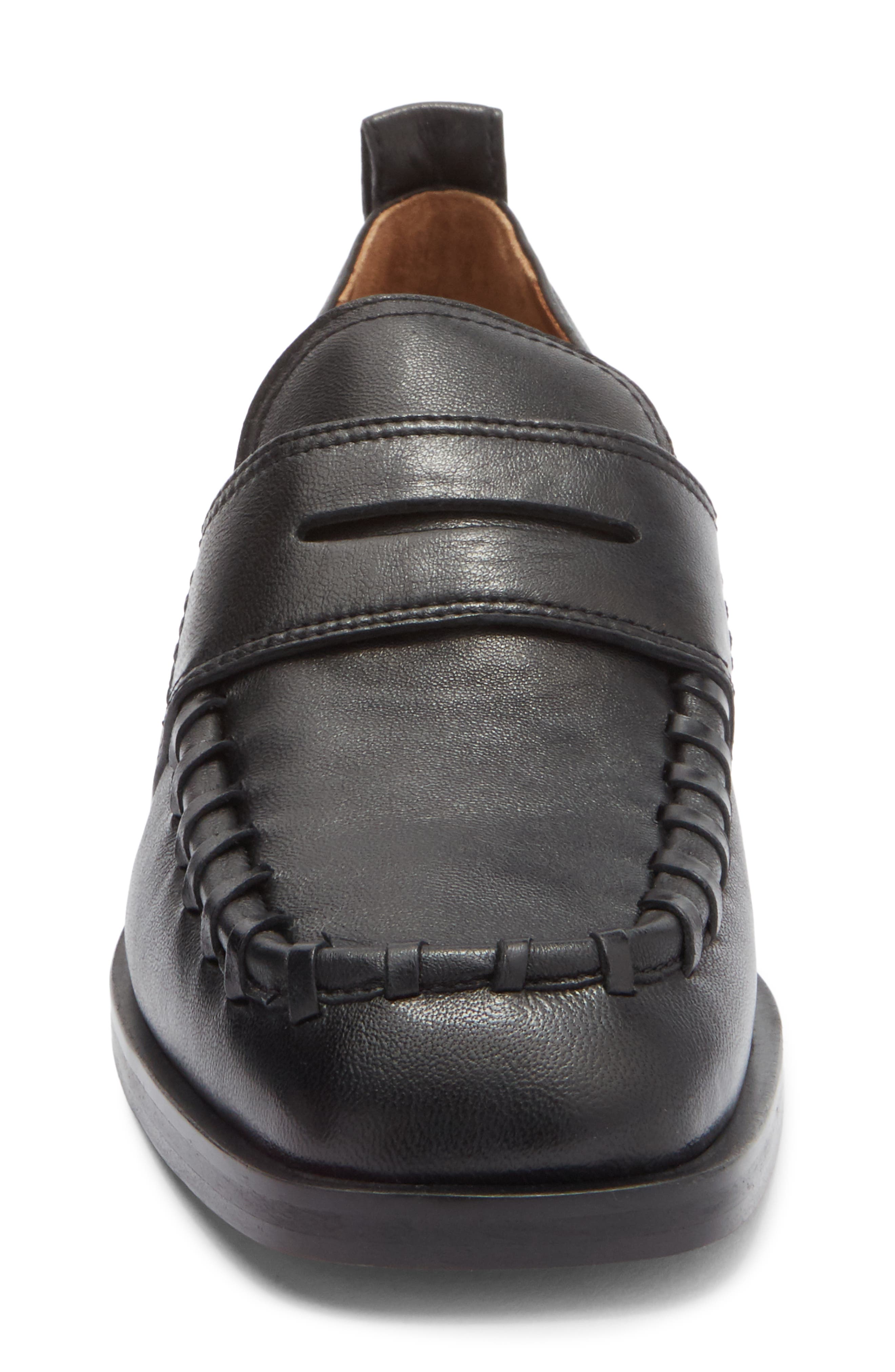 LABUCQ George Whipstitch Penny Loafer, Alternate, color, Black