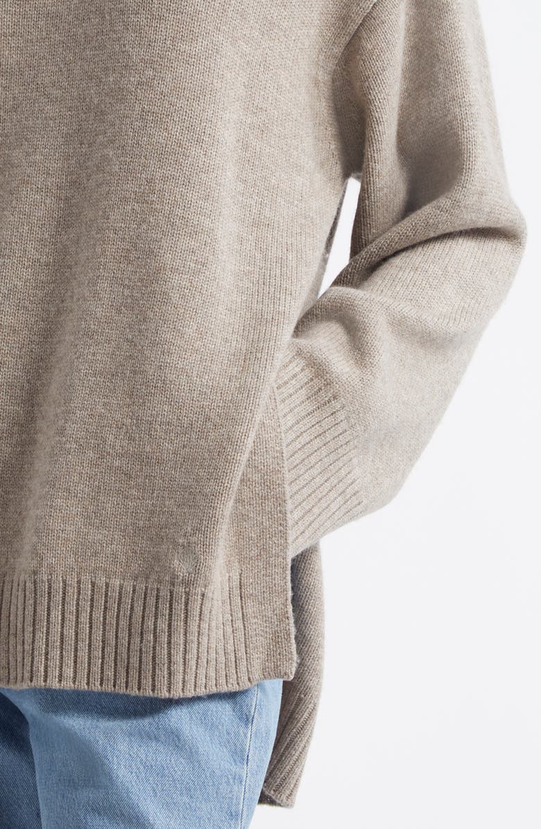 LOULOU DE SAISON Safi Step Hem Wool & Cashmere Sweater, Alternate, color, Ash Grey