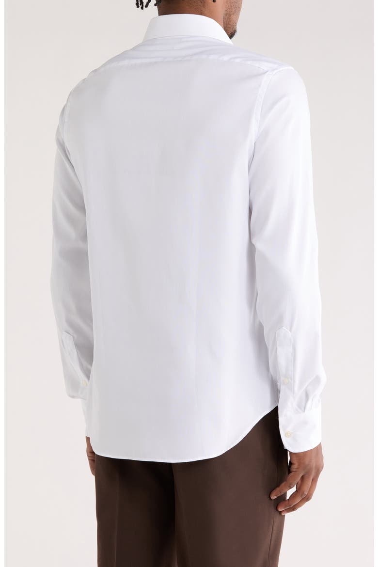 Slim Fit Non-Iron Cotton Dress Shirt, Alternate, color, WHITE