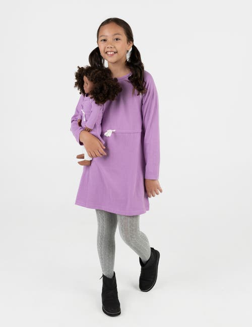 Leveret Girls Bow Tie Dress With Matching Doll Dress In Pink
