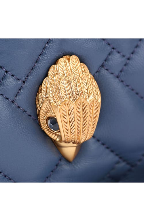 Kurt Geiger London Small Kensington String Quilted Leather Tote In Blue