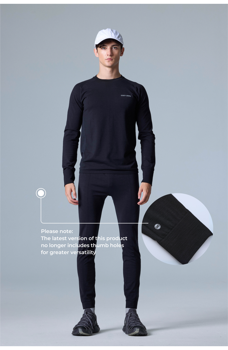 COZY ZERO Tech Merino Classic Fit Long Sleeve Base Layer, Alternate, color, Black