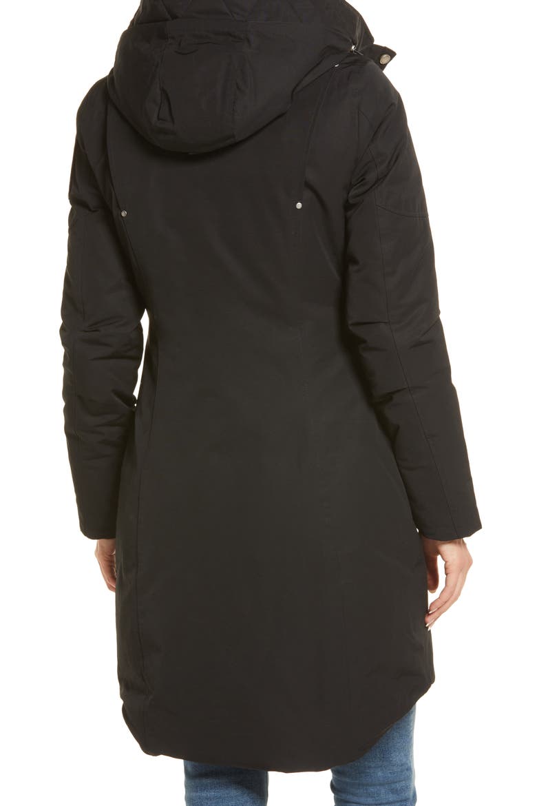 Women's Siffleur Hooded Down Parka, Alternate, color, BLACK