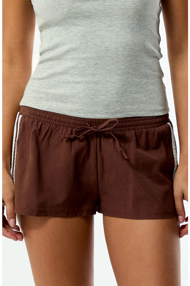 Bekah Pull-On Low Rise Cotton Blend Shorts, Main, color, BROWN