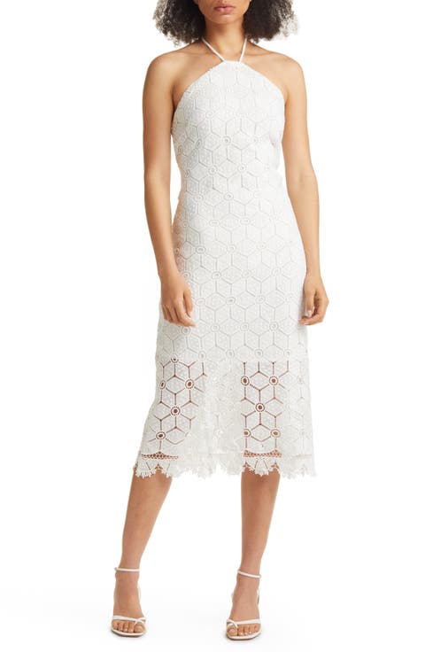 Halter Neck Lace Dress