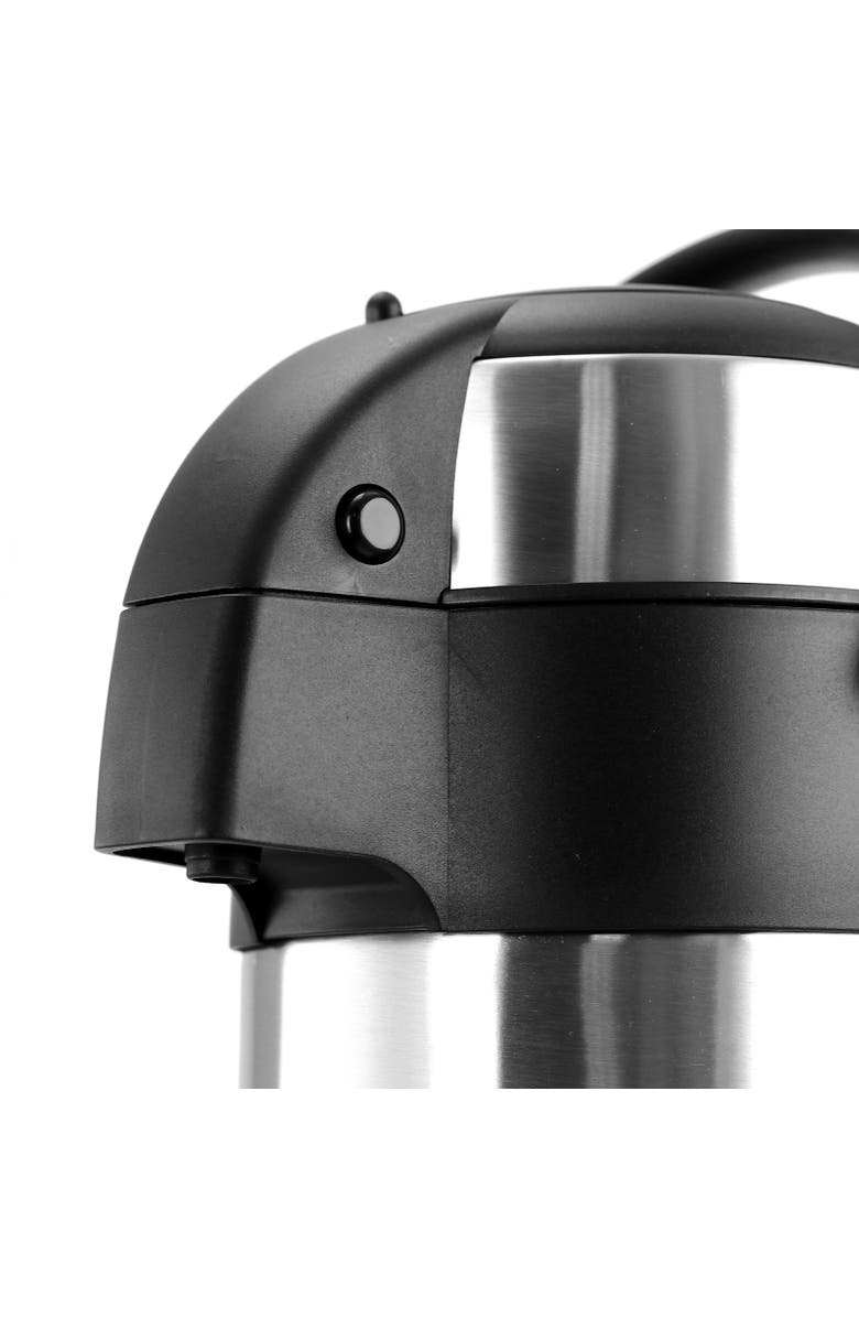 Megachef 5.3 Quart Stainless Steel Airpot Hot Water Dispenser for Coffee and Tea, Alternate, color, Silver