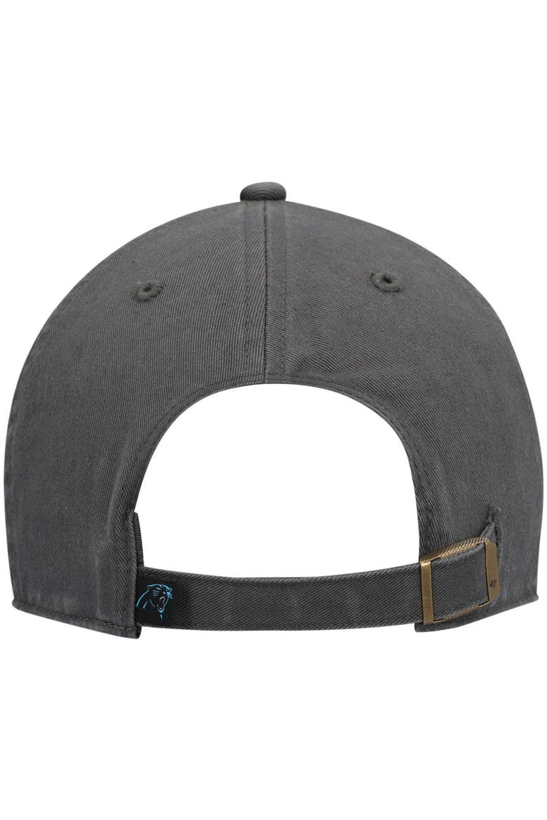 Men's '47 Charcoal Carolina Panthers Clean Up Script Adjustable Hat, Alternate, color, Charcoal