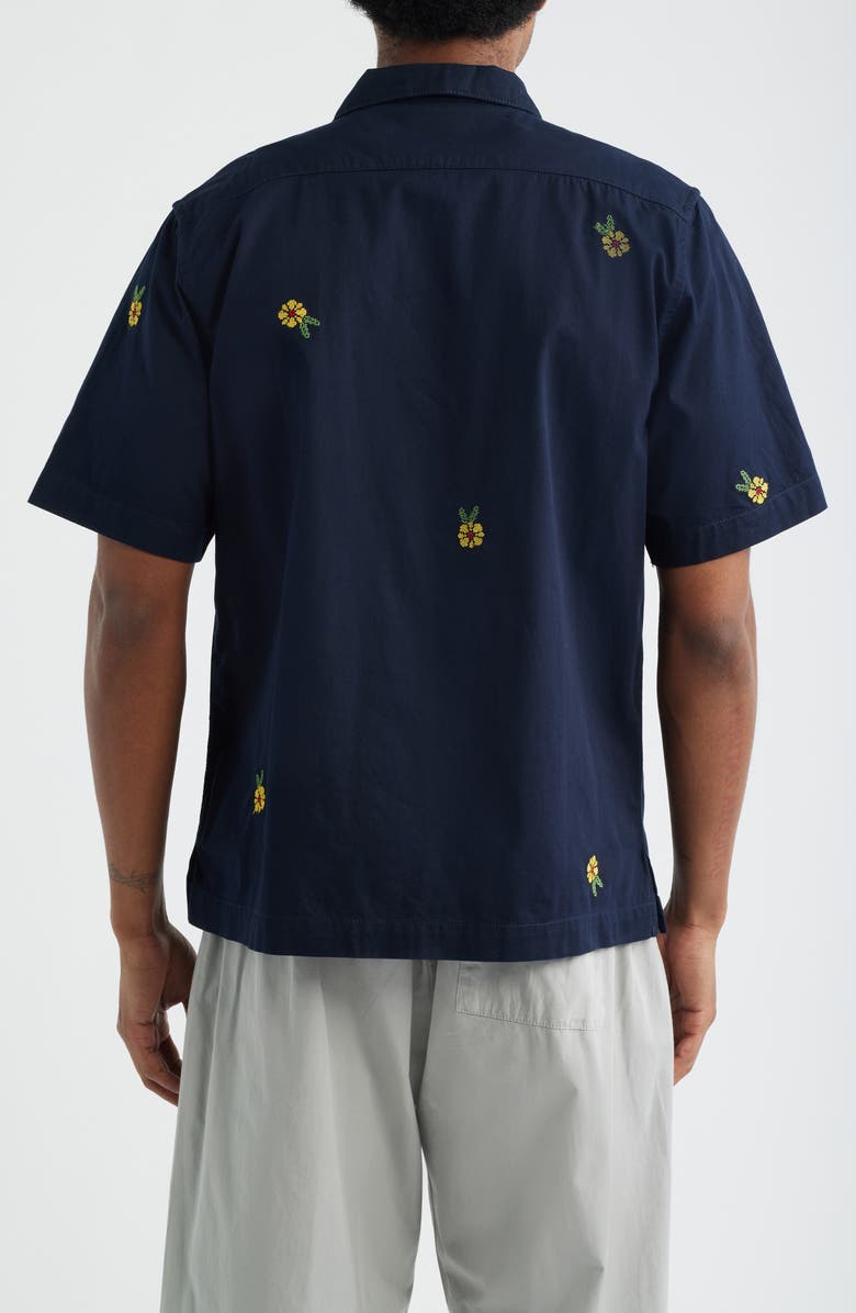 Service Works Cross Stitch Organic Cotton Button-Up Shirt, Alternate, color, Dark Navy